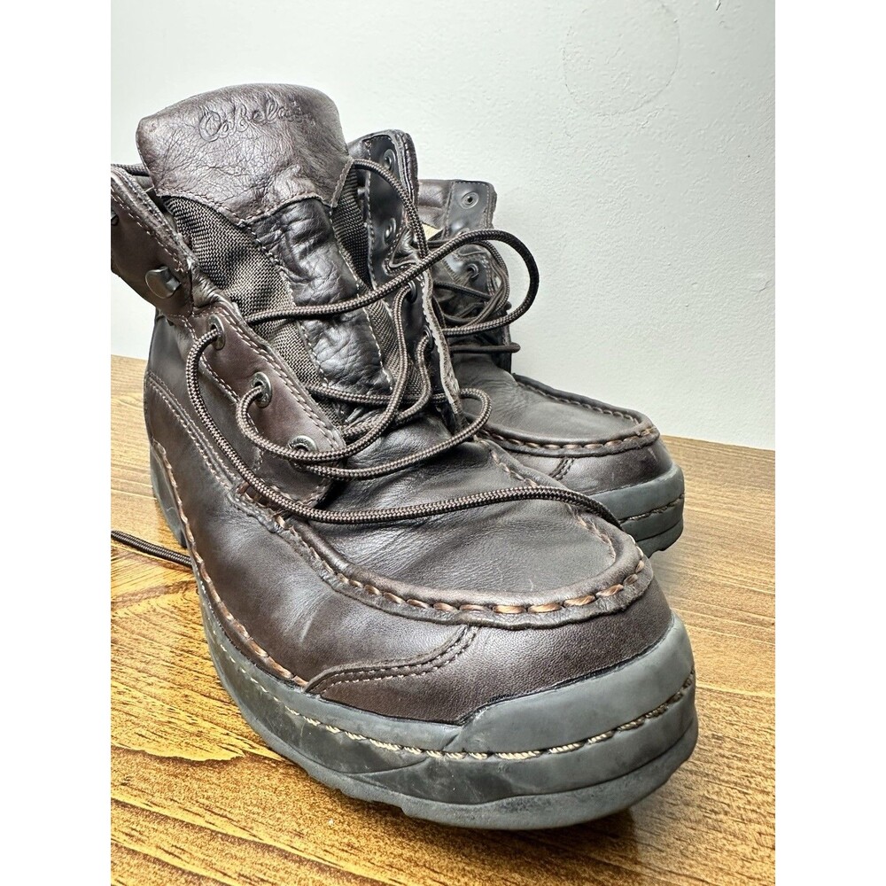 Vintage Cabela's Brown Leather GORE-TEX Stitched Moc-toe Work Boots Men's US 11W